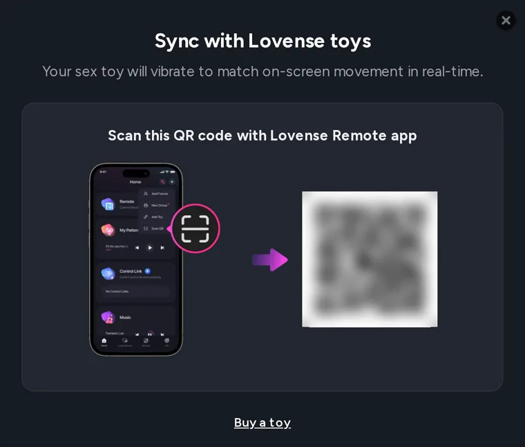 Scan with Lovense Remote